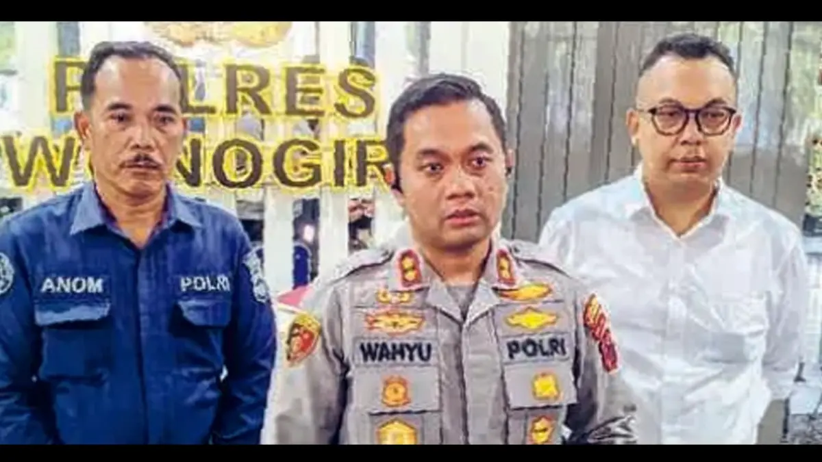 PENANGANAN: Kapolres Wonogiri AKBP Wahyu Sulistyo membuka layanan pengaduan korban pelecehan guru J.