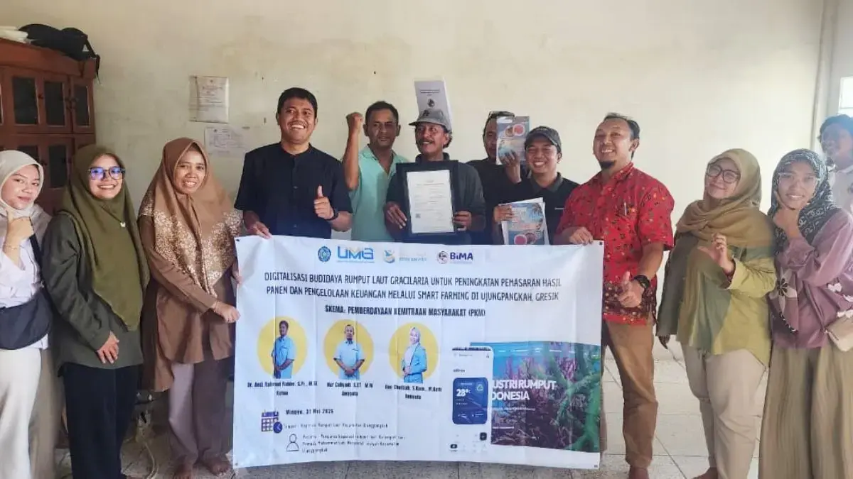 Smart Farming Ubah Wajah Tambak Gresik, Petambak Rumput Laut Kini Belajar Digitalisasi hingga Kelola Keuangan Modern
