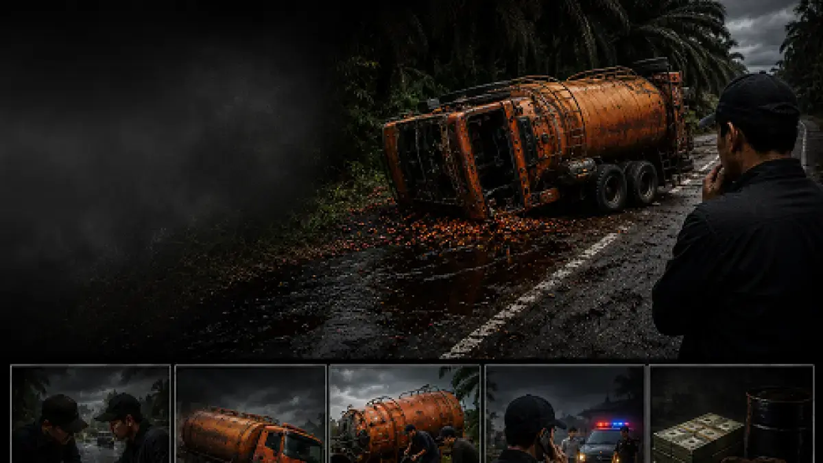 Gelapkan CPO, Oknum Sopir Rekayasa Kecelakaan Lalulintas