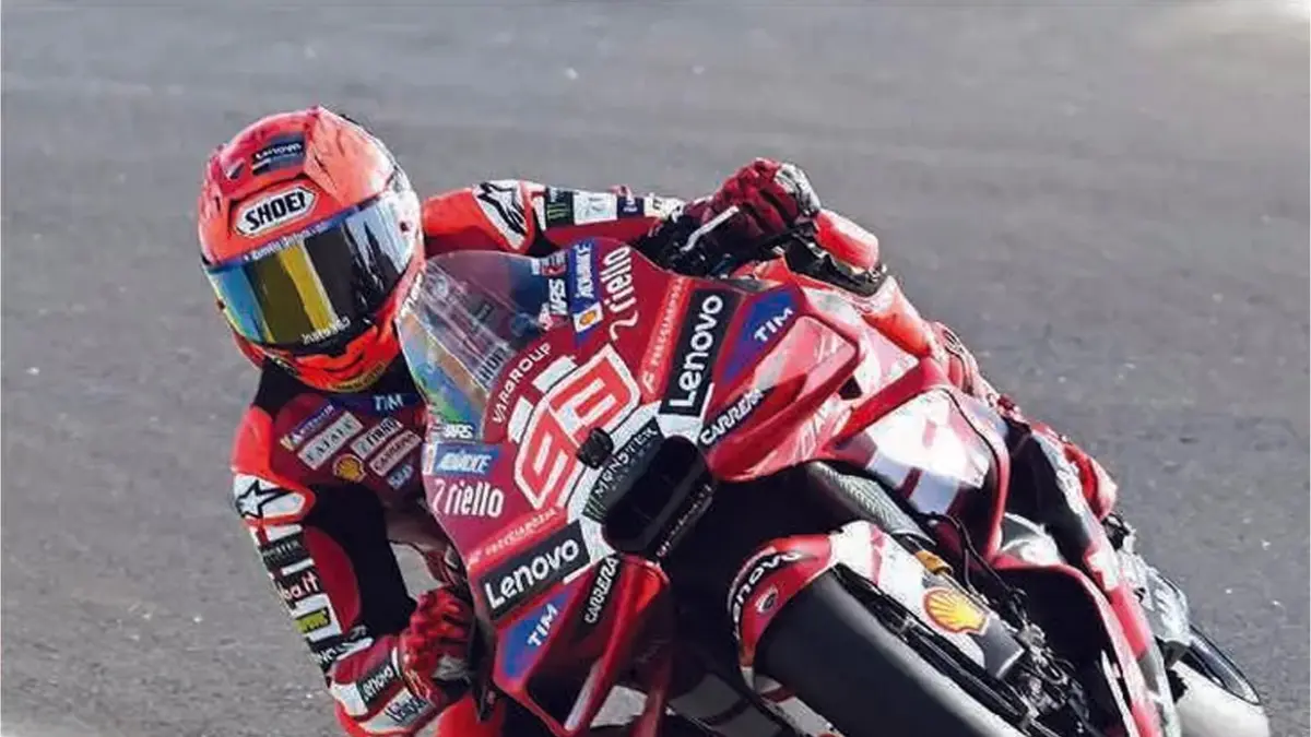 TANTANGAN: Pembalap Ducati Marc Marquez memburu kemenangan kelima dalam MotoGP Ceko di Sirkuit Brno akhir pekan nanti (21/6). (Foto: FERENC ISZA/AFP)