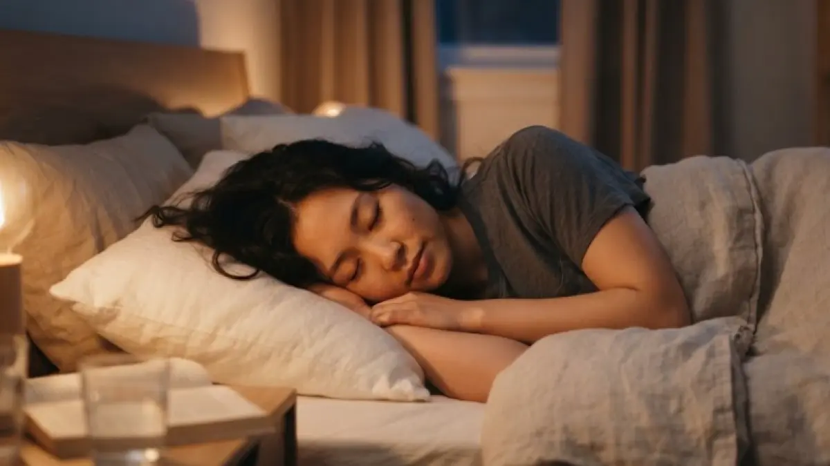 Ilustrasi seorang wanita yang sedang tidur
