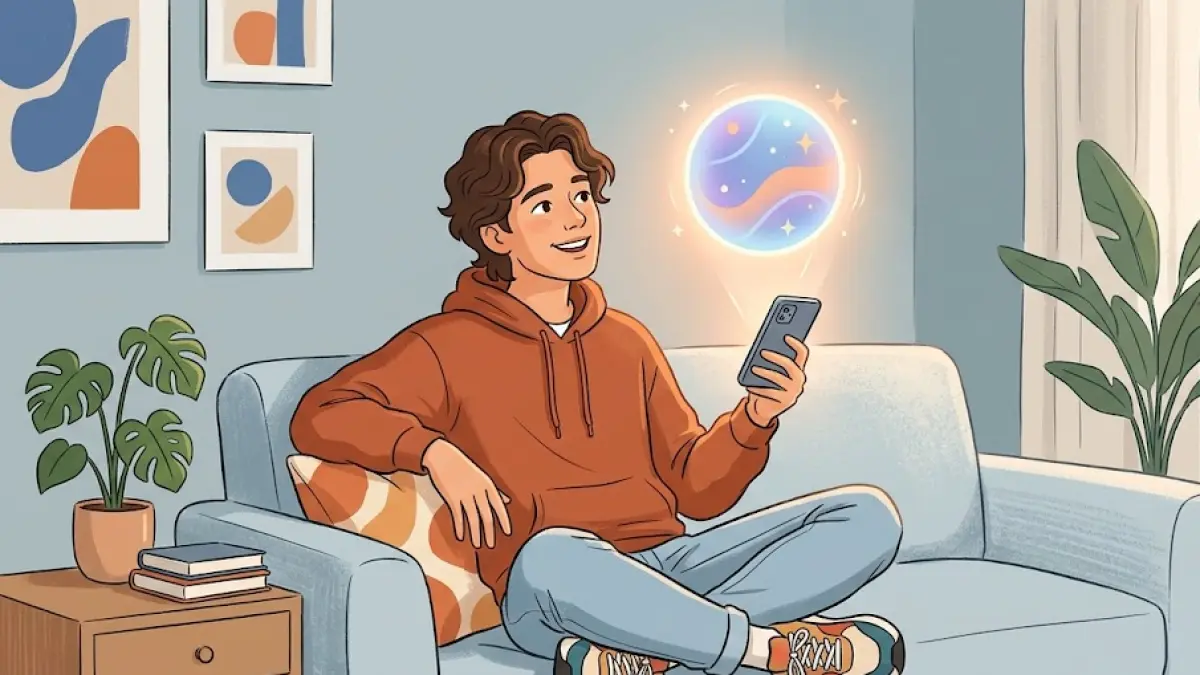 Ilustrasi generasi Z yang kini makin terhubung secara emosional dengan AI.