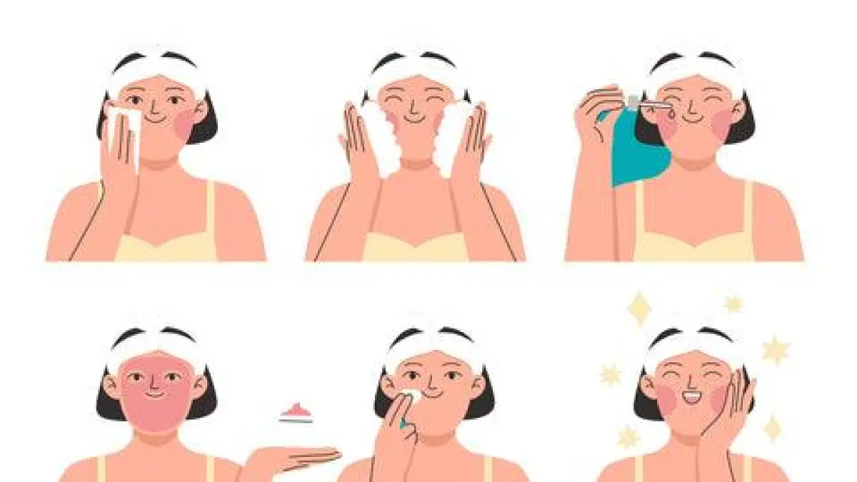 Ilustrasi seseorang melakukan perawatan kulit wajah. Penumpukan sel kulit mati dapat menyebabkan kulit tampak kusam, kasar, hingga memicu komedo dan jerawat jika tidak ditangani dengan tepat. Foto: Ilustrasi/Freepik.