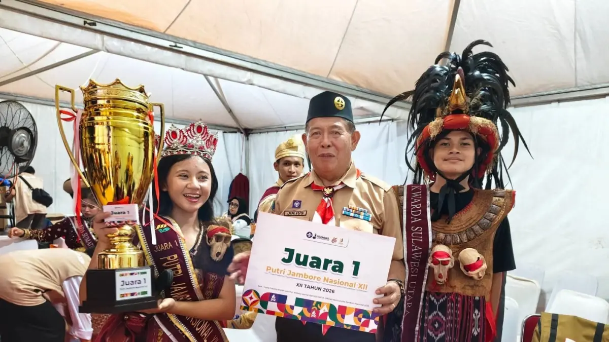 Dua siswa asal Kota Bitung raih prestasi di Jambore Nasional 2026.(Foto: DOK)