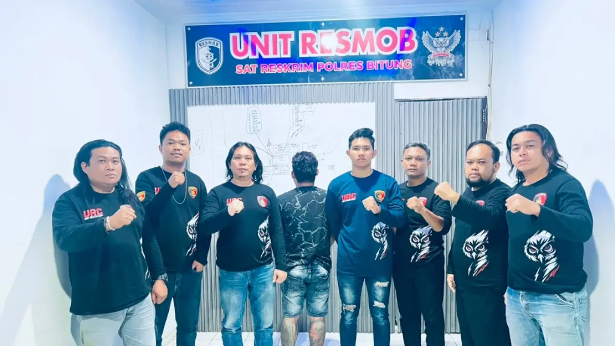 Pelaku penganiayaan diamankan Tim Resmob Polres Bitung. (Foto: Dok)