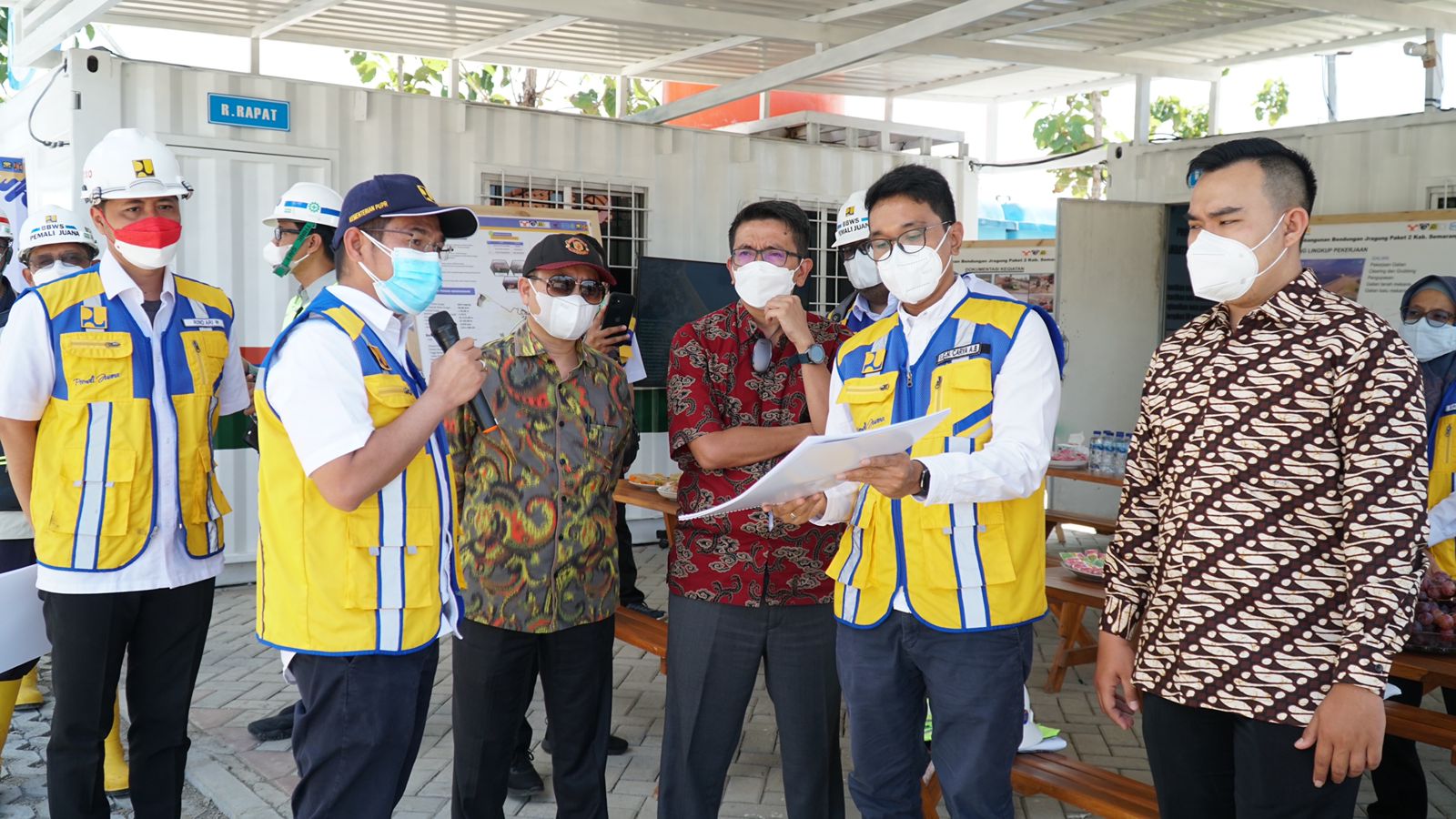 SINERGITAS: Koordinasi antar instansi untuk mempercepat penyelesaian berbagai Proyek Strategis Nasional (PSN) terkait proyek Bendungan Jragung di Desa Candirejo, Kamis (30/9/2021).