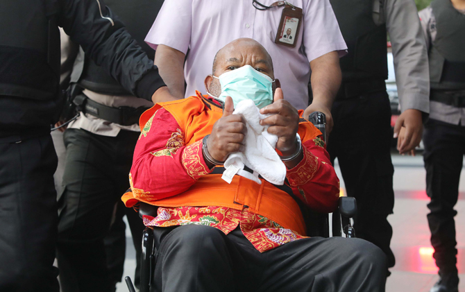 Gubernur Papua nonaktif Lukas Enembe. (FEDRIK TARIGAN/ JAWA POS)
