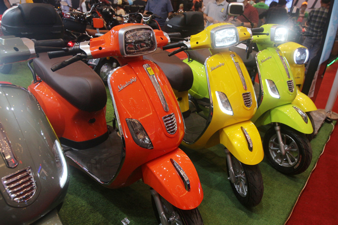 Sepeda motor listrik Uwinfly (Dery Ridwansah/JawaPos.com)