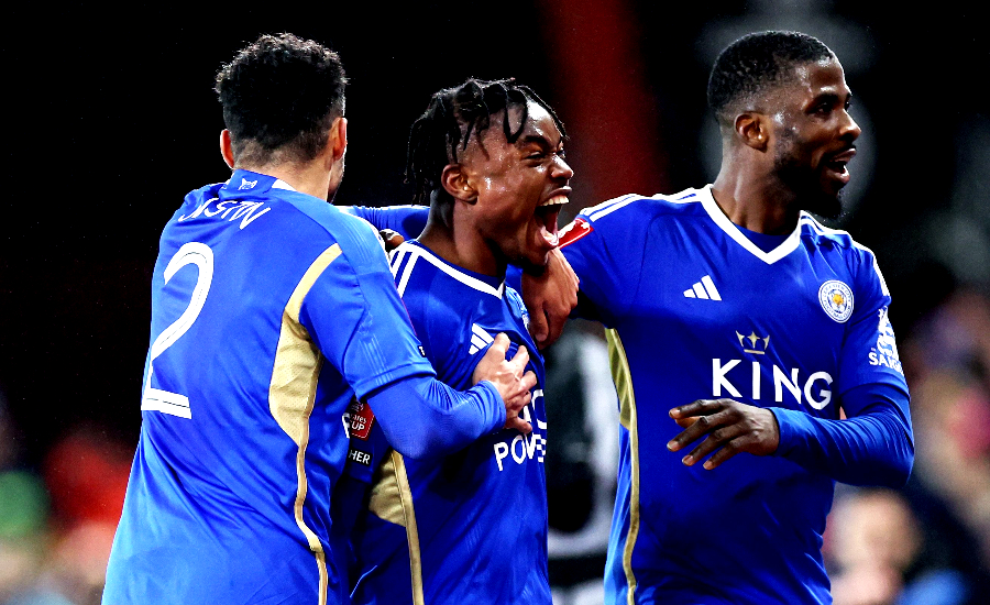 Abdul Fatawu membawa Leicester City meraih tiket perempat final Piala FA setelah mengalahkan Bournemouth dengan skor tipis 1-0.(Foto: X Leicester City)