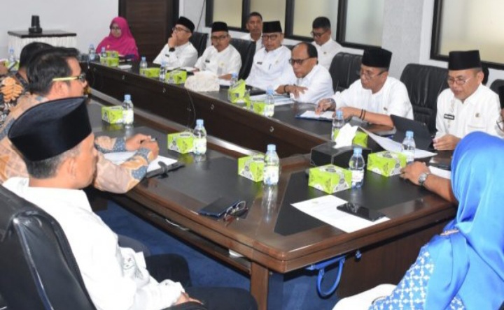 Pemkab Agam gelar entry meeting bersama BPK RI Perwakilan Sumatera Barat, di Ruang Rapat Bupati Agam, Lubuk Basung, Jumat (1/3/2024).