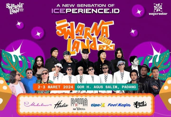 Swarna Land Fest 2024 di GOR H Agus Salim Padang, Sabtu-Minggu, 2-3 Maret.
