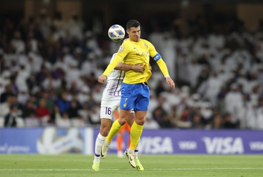 Mimpi Cristiano Ronaldo untuk meraih gelar Liga Champions AFC bersama Al Nassr menemui jalan terjal karena kalah 0-1 dari Al Ain, di leg pertama babak perempatfinal, Senin (4/3/2024). (Foto: AFC)