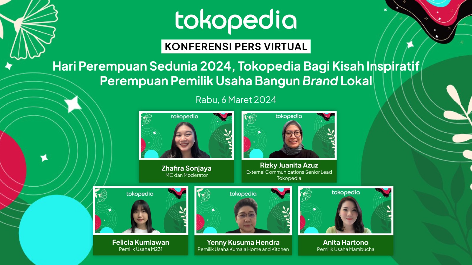 Tokopedia mencatat Palembang, Tangerang, Surabaya, Makassar dan Denpasar daerah dengan kenaikan tertinggi jumlah perempuan pelaku usaha. (Foto: Tokopedia)
