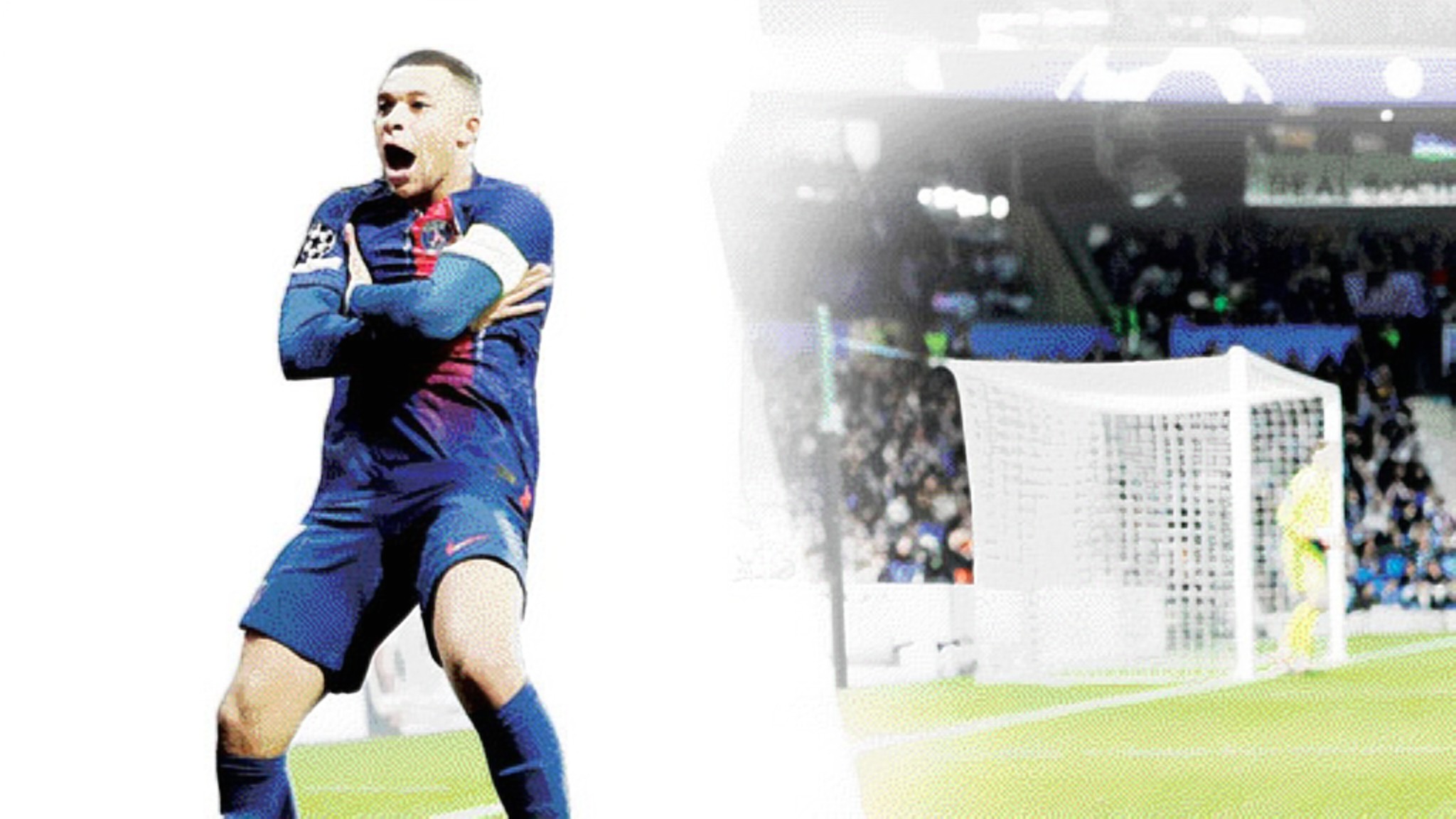 SELEBRASI: Kylian Mbapp&eacute; merayakan gol pertama PS melawan Real Sociedad di Liga Champions.(DAVID S. BUSTAMANTE/ SOCCRATES/GETTY)