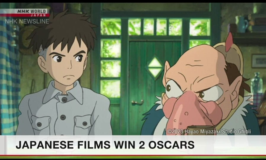 Film "The Boy and the Heron" karya master animasi Jepang Miyazaki Hayao memenangkan Oscar 2024 untuk Film Fitur Animasi Terbaik di ajang Academy Awards. (Foto: NHK)