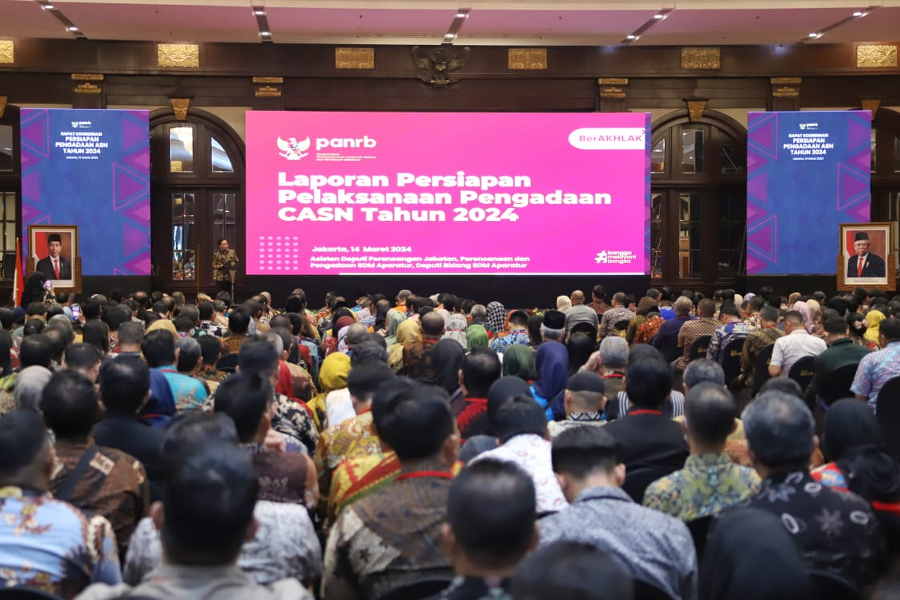 Rapat Koordinasi Persiapan Pengadaan Aparatur Sipil Negara (ASN) Tahun 2024 di Jakarta, Kamis (14/3/2024). (Foto: Humas Kemenpan)