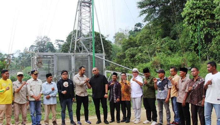 Tower BTS di Nagari Tanjuang Labuah, Kecamatan Sumpur Kudus.