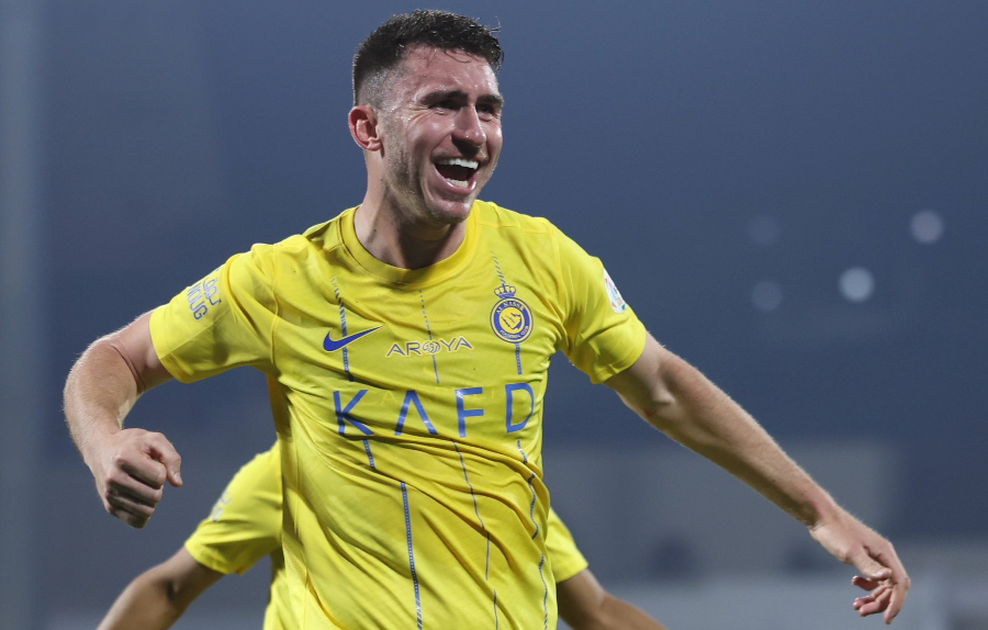 Aymeric Laporte berhasil mencetak gol bagi Al Nassr di injury time saat menghadapi Damac (Foto: X Al Nassr)