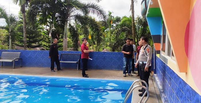 Waterpark Hotel Imelda, lokasi atau TKP bocah perempuan yang tewas tenggelam.