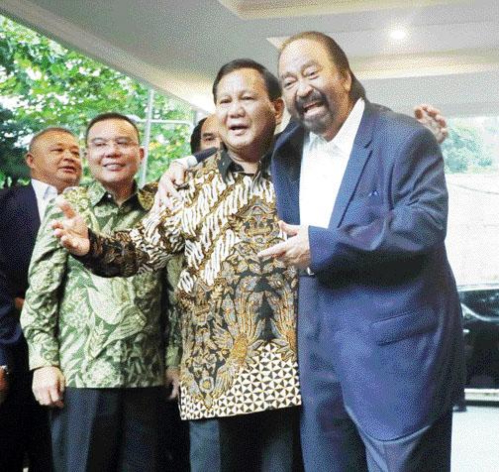 AKRAB: Presiden terpilih hasil Pilpres 2024 Prabowo Subianto melakukan pertemuan dengan Ketua Umum Nasdem Surya Paloh di Rumah Kertanegara, Jakarta, kemarin.(FEDRIK TARIGAN/JPG)