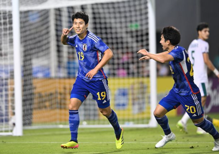 Timnas Jepang memastikan diri lolos ke final Piala Asia U-23 2024 dan meraih tiket ke Olimpiade Paris 2024 usai mengalahkan Irak dengan skor 2-0. (Foto: AFC)