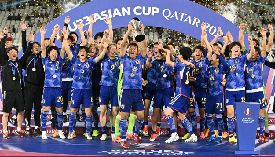 Jepang meraih gelar juara Piala Asia U-23 2024 usai mengalahkan Uzbekistan dengan skor tipis 1-0, di laga final yang digelar Jumat (3/5/2024). (Foto: AFC)