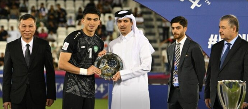 Abduvakhid Nematov dinobatkan sebagai Kiper Terbaik Piala Asia U-23 2024. (Foto: AFC)