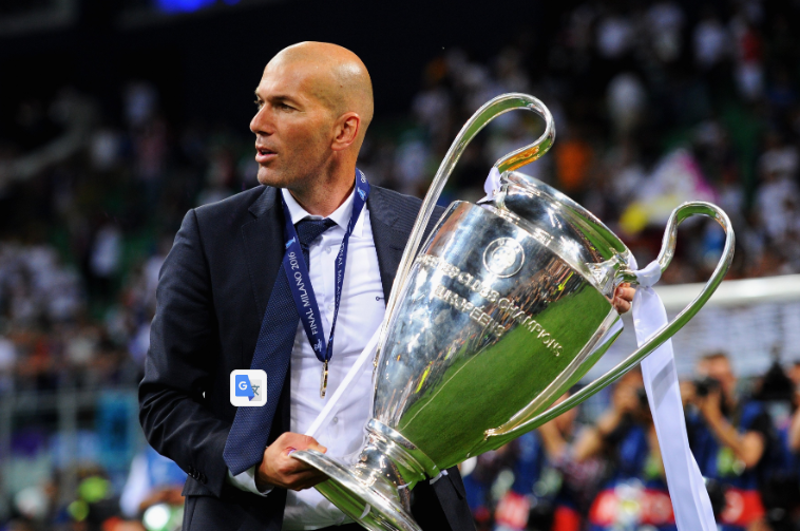 Zinedine Zidane pernah melatih Real Madrid dengan meraih juara Liga Champions tiga kali berturut-turut. (Foto: Dok. X @ChampionsLeague)