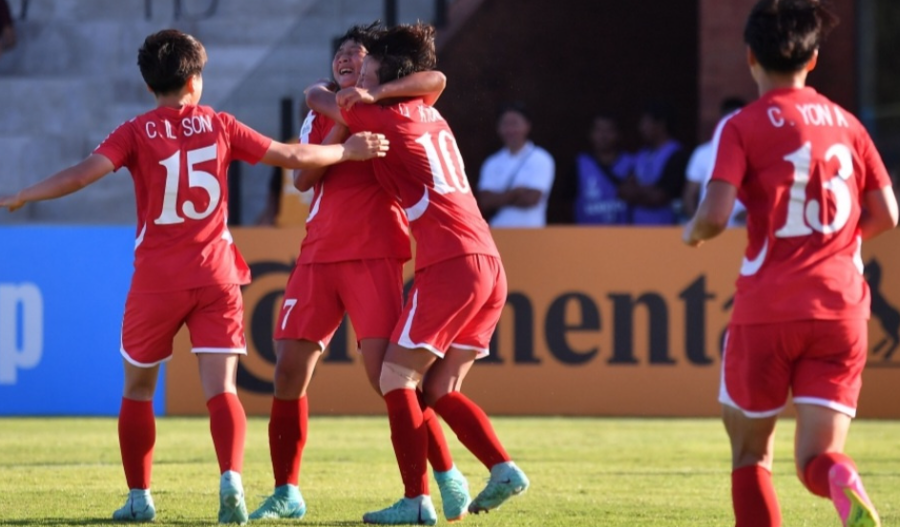 Timnas Wanita Korea Utara U-17 menang 7-0 dalam laga perdana Grup A melawan Korea Selatan di Bali. (Foto: PSSI)