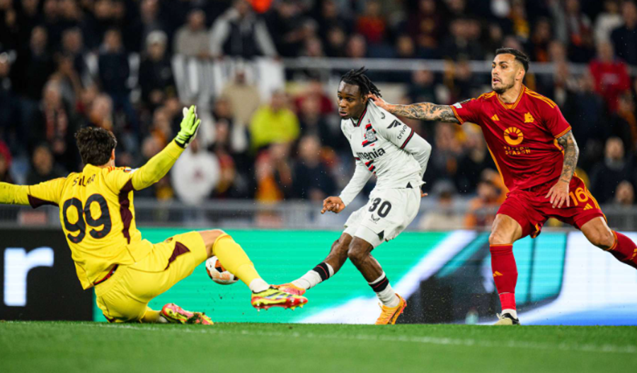 Leverkusen menang 2-0 di kandang AS Roma pada leg  pertama Liga Europa. Satu gol dicetak Florian Wirtz. (Foto: Bayer04)