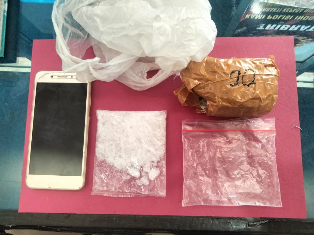 HASIL TANGKAPAN: Barang bukti sabu saat disita dari tangan pelaku beberapa waktu lalu.(POLRES DHARMASRAYA UNTUK PADEK)