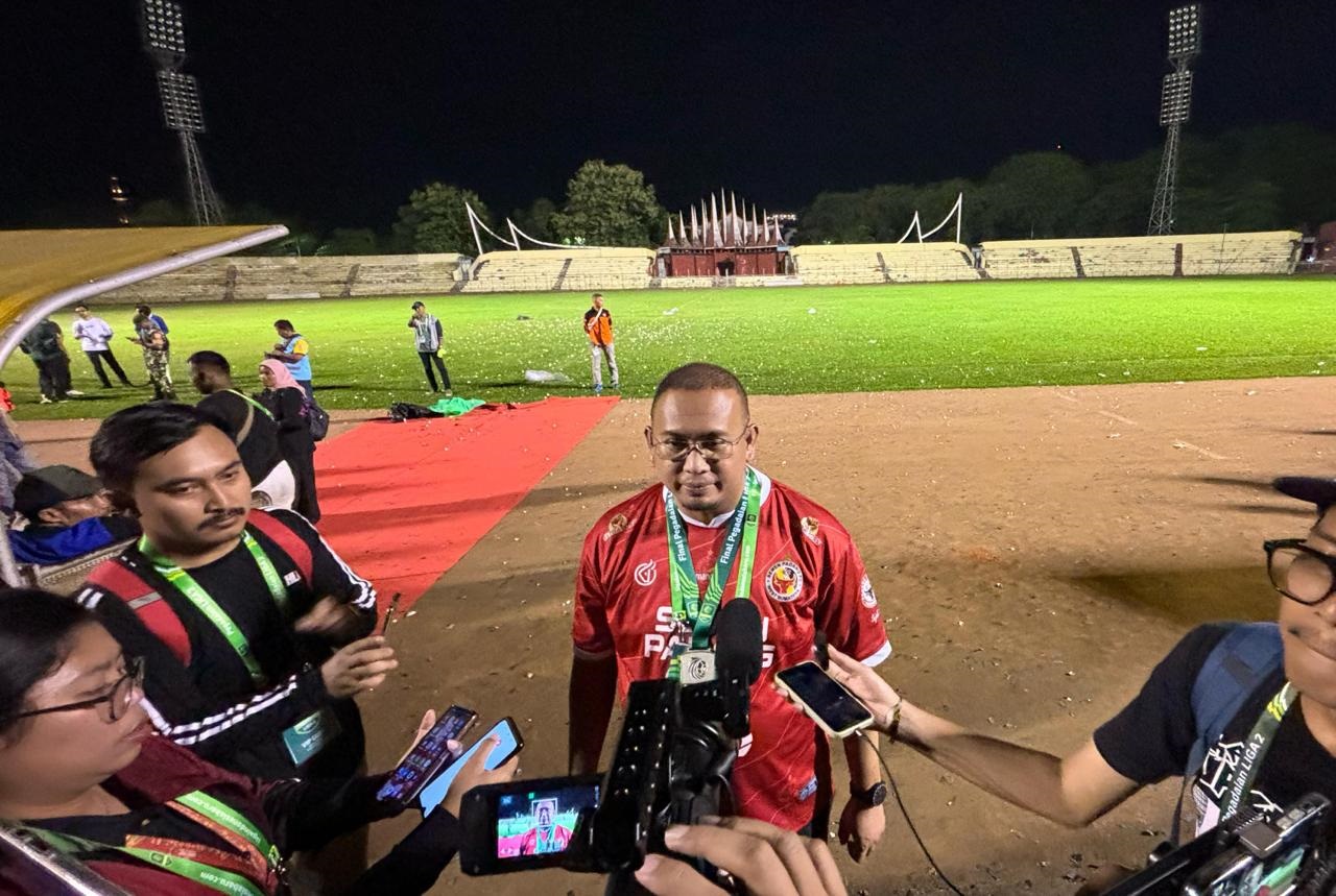 Penasihat SPFC, Andre Rosiade memberikan keterangan kepada awak media terkait kondisi Kabau Sirah saat ini. (TIM ANDRE ROSIADE)