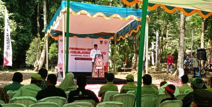 Wali Kota Padang Hendri Septa meresmikan destinasi Wisata Geosite Goa Kelelawar Padayo di Kelurahan Indarung, Kecamatan Lubukkilangan, Minggu (12/5/2024).