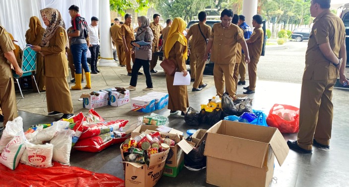 Posko Utama Bencana Banjir Bandang Tanahdatar di Indojolito Kota Batusangkar.