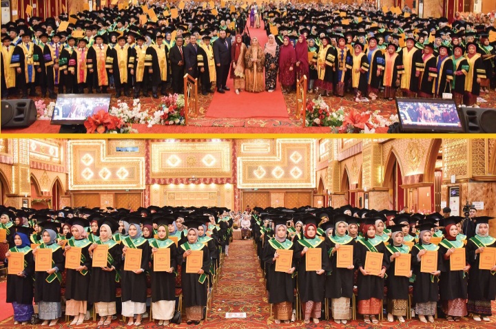 Foto bersama seluruh Civitas akademi bersama wisudawan dan wisudawati UPI YPTK Periode II tahun akademik 2023-2024.