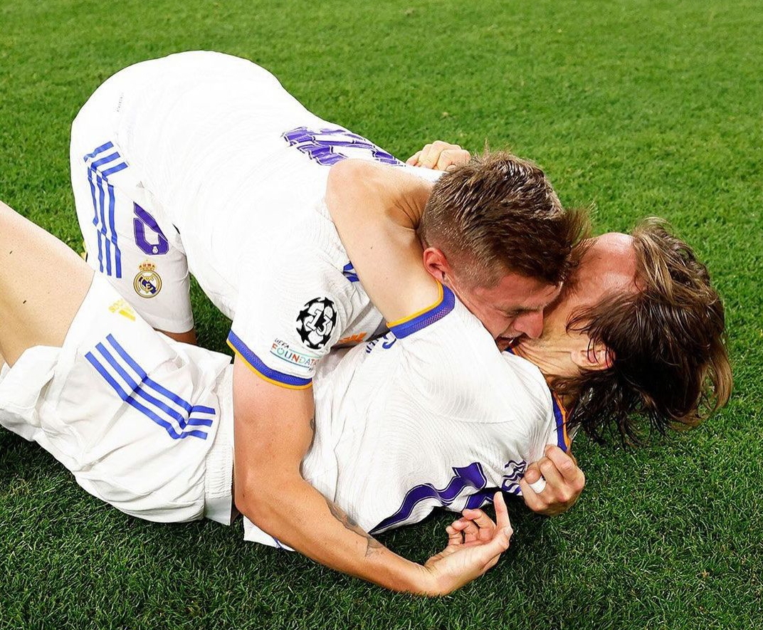 Kabar pensiun Kroos disambut kesedihan, terutama dari rekan duetnya di lini tengah Madrid, Luka Modric.(Foto unggahan IG Luka Modric)