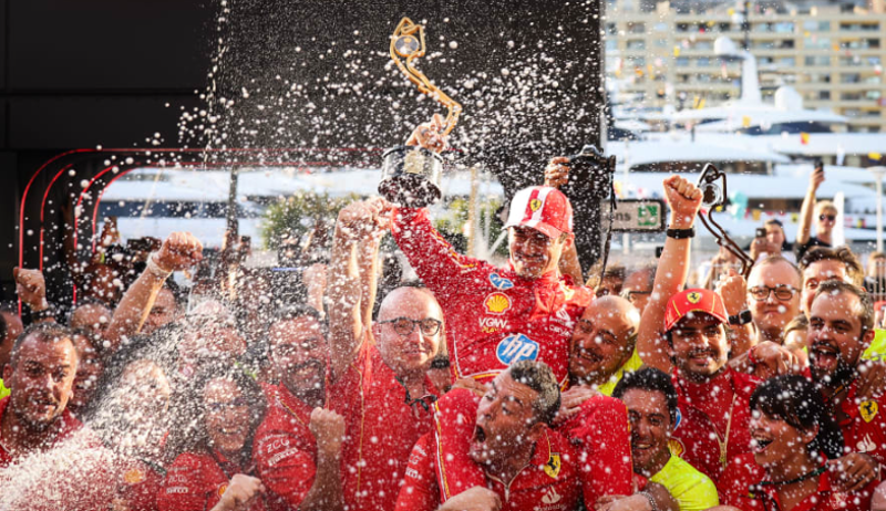 Charles Leclerc meraih kemenangan pertamanya di kandang sendiri.  (Foto: formula1)