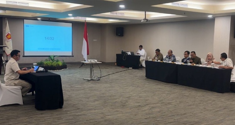 Hidayat SS MH saat mengikuti uji kelayakan sebagai bakal calon Wali Kota Padang yang digelar Partai Gerindra, Sabtu (1/6/2024).