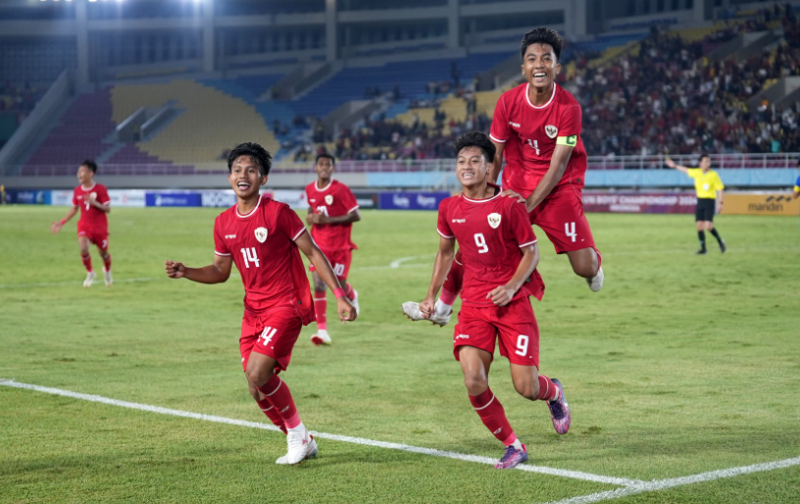 Tim nasional U-16 Indonesia memulai turnamen ASEAN U-16 Boys Championship 2024 dengan mengalahkan Singapura dengan skor telak 3-0. (Foto: PSSI)