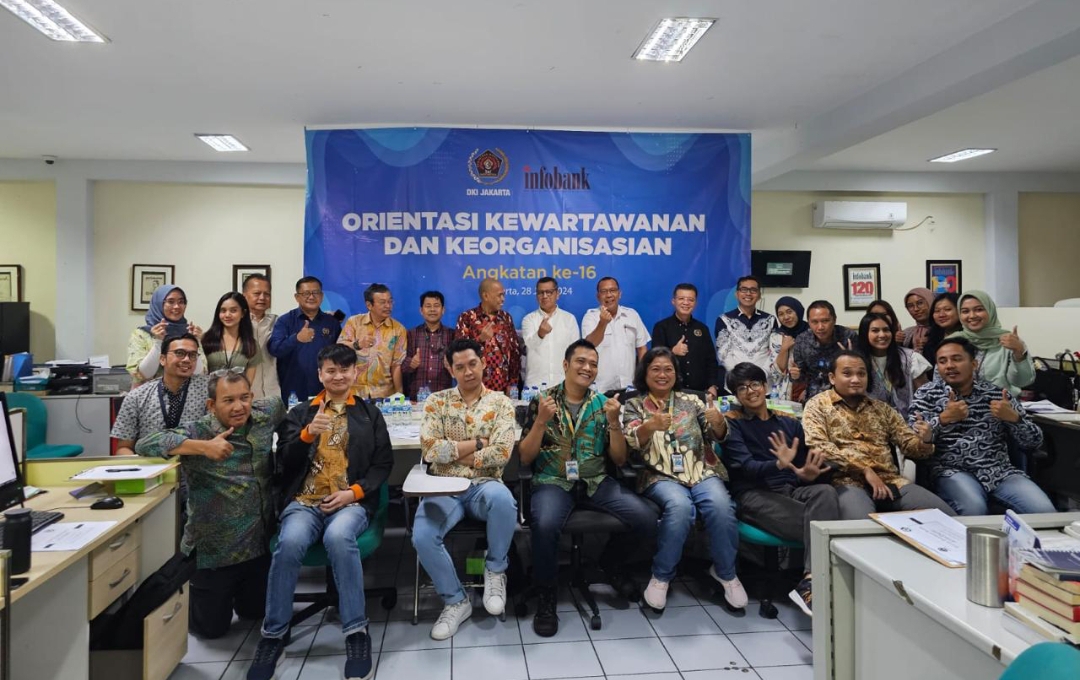 Persatuan Wartawan Indonesia DKI Jakarta (PWI Jaya) kembali menggelar Orientasi Kewartawanan dan Keorganisasian. Kali ini digelar di Infobank. (Foto: PWI Jaya)