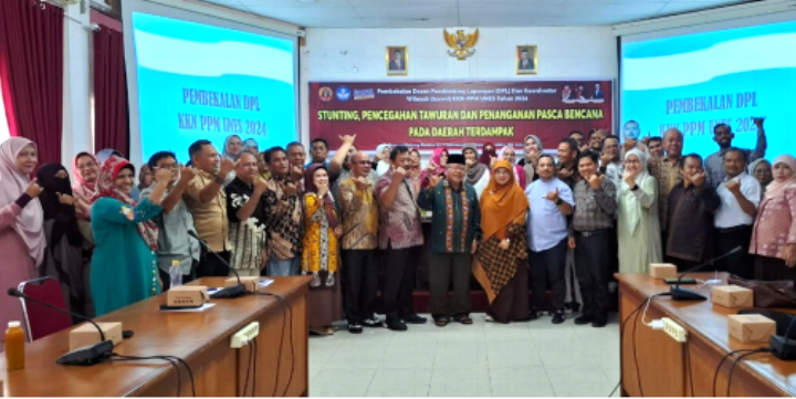 Foto bersama narasumber dengan peserta Pembekalan KKN bagi DPL dan Korwil UNES 2024.