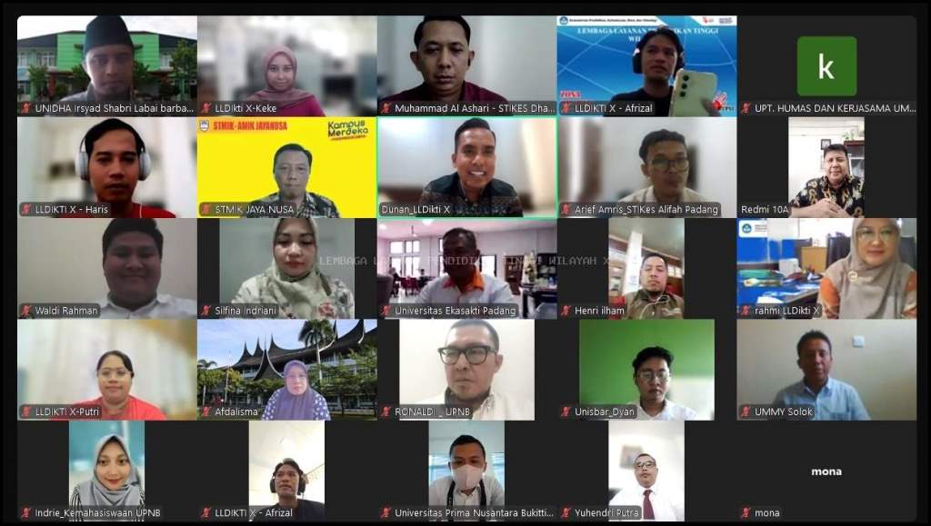 Diskusi Tindak Lanjut Monev Keterbukaan Informasi (Foto LLDIKTI X)