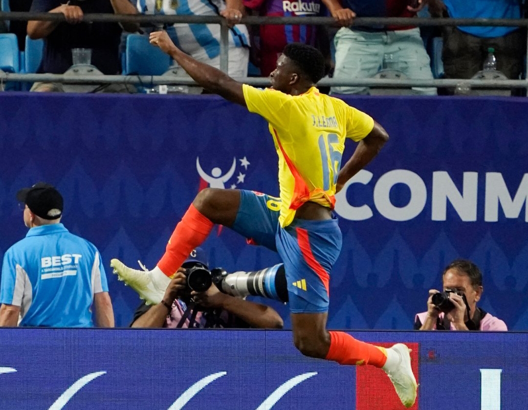 Gol tunggal Jefferson Lerma di babak pertama menjadi penentu kemenangan tim asuhan Nestor Lorenzo. Kolombia jumpa Argentina di Final Copa America 2024. (Foto: X @CopaAmerika)