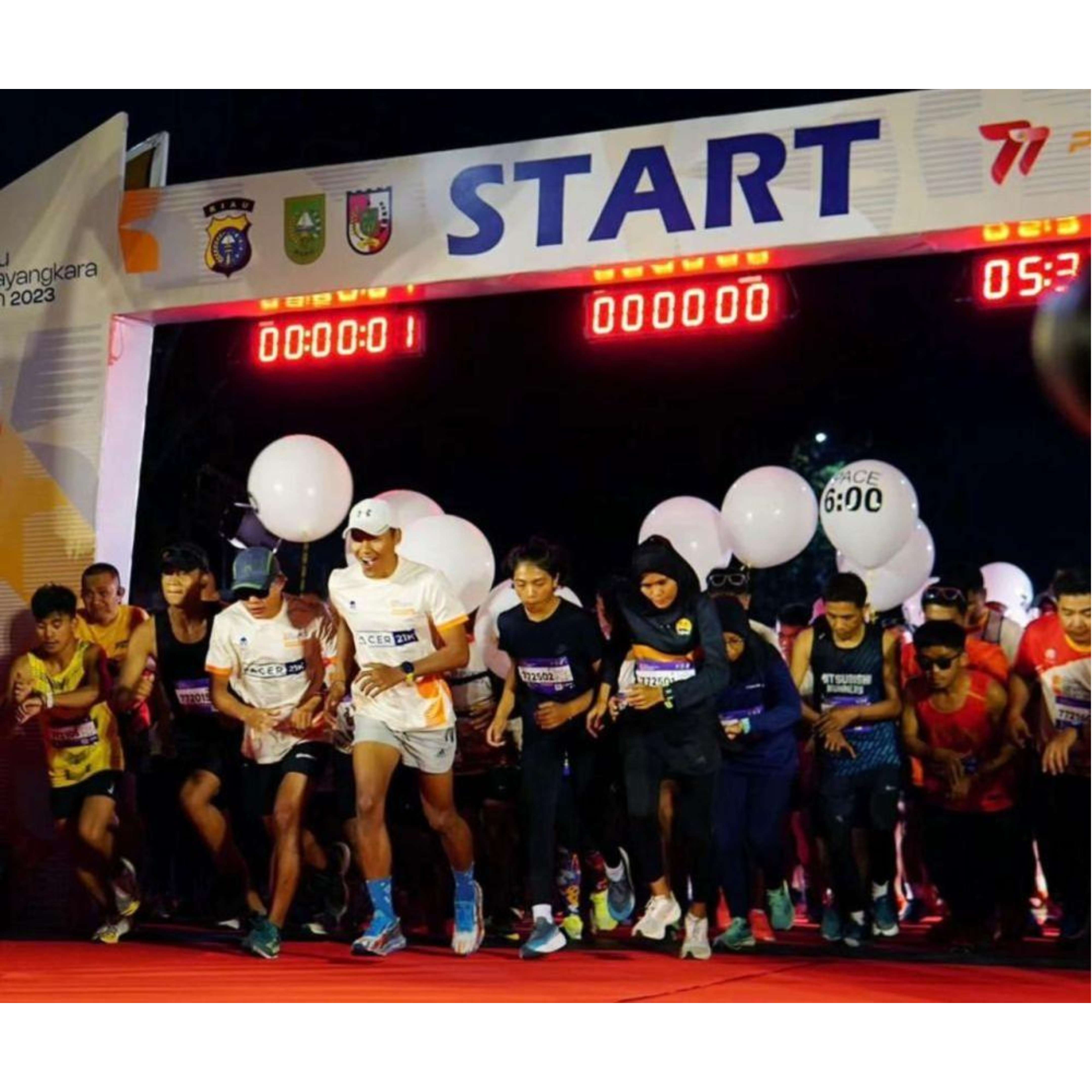 KEMBALI DIGELAR: Para peserta saat mengikuti lomba Riau Bhayangkara Run (RBR) tahun 2023 lalu.(MEDIA CENTER RIAU)
