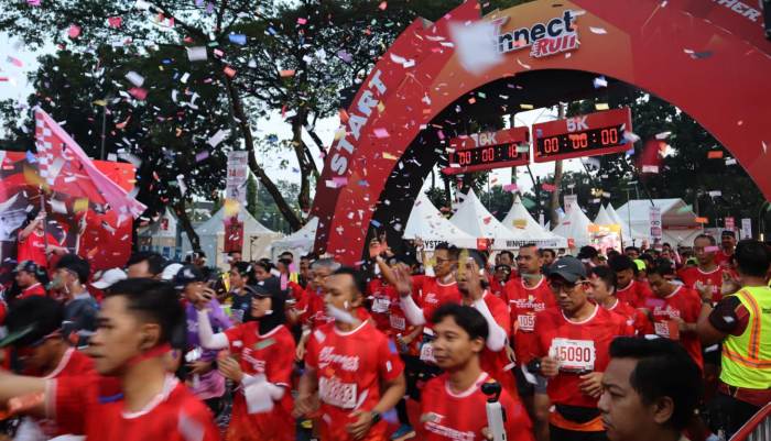 J&T Express untuk kedua kalinya menggelar J&T Connect Run di Plaza Parkir Timur, Gelora Bung Karno, Jakarta Pusat.
