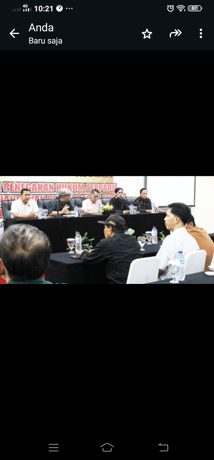 PERKUAT PENGAWAS: Suasana Rakor Sentra Gakkumdu Bawaslu Kabupaten Padangpariaman yang dilaksanakan di Hotel Truntum Padang, pekan lalu.(DOK BAWASLU PADANGPARIAMAN)