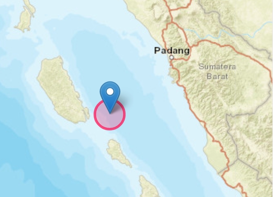 Gempa magnitudo 5,0 mengguncang Kabupaten Kepulauan Mentawai, Sumatera Barat, Selasa (23/7/2024), pukul 10:10:12 WIB. (Grafis: BMKG)