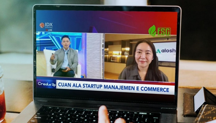 Jessica Hendrawidjaja, Co-Founder & CIO (Chief Innovation Officer) Shipper dan Aloshop dalam media interview "Create Up" IDX Channel, Jakarta 17 Juli 2024.
