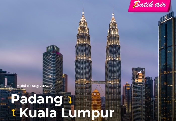 Batik Air Buka Rute Padang &ndash; Kuala Lumpur &ndash; Padang.