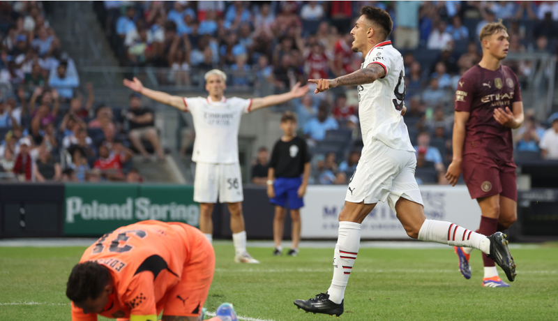 AC Milan mengawali tur pramusim dengan manis. Rossoneri menumbangkan juara bertahan Premier League, Manchester City, dengan skor 3-2. (Foto: acmilan.com)